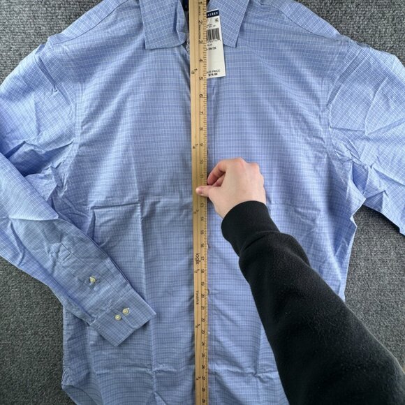 NWT Polo Ralph Lauren Men EASY CARE Button Up Shirt BLUE WHITE 16 34/35 Adult - Picture 3 of 15